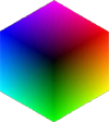 peace cube - icon of peaceful transformation, twin virtual light and colour cubes